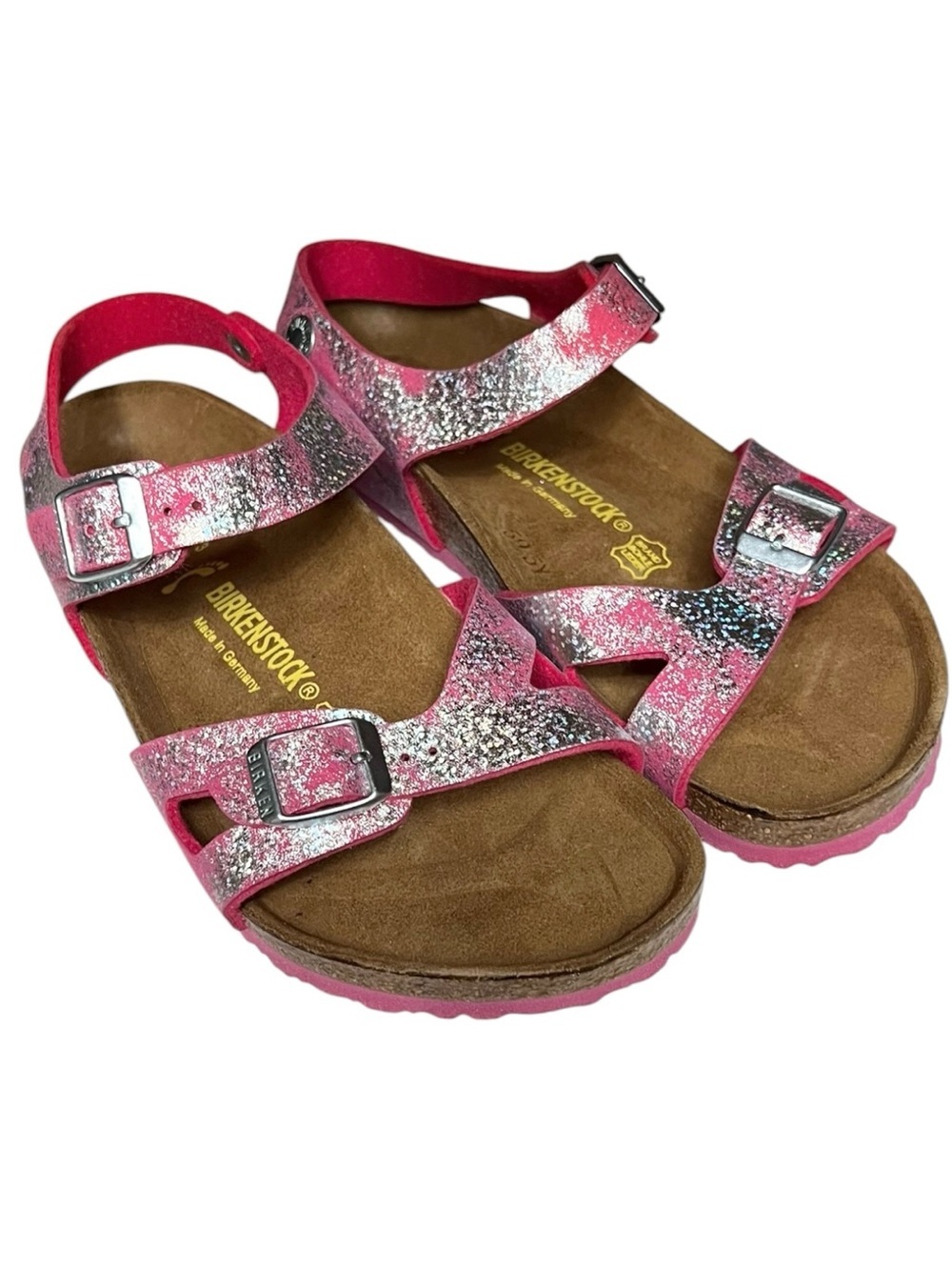 🌻NEW w/box Birkenstock Rio Sandals Narrow Stardust Pink Girls US 3-3.5 (EU 34)